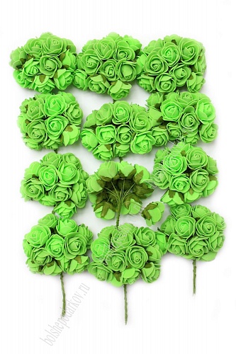 Головки цветов &amp;quot;Розочка бутончик&amp;quot; 3,5 см (144 шт) зеленый