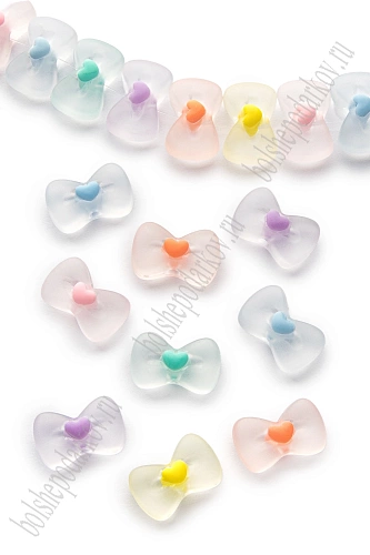 Бусины декоративные 16 мм &amp;quot;Бантик&amp;quot; (600 шт) SF-7282, ассорти