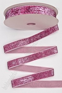 Лента с люрексом 2,5 см*20 ярд (SF-7317) розовый №18
