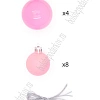 Набор новогодних шаров микс (12 шт) SF-8001, розовый №1