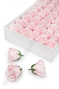Мыльные цветы &quot;Роза&quot; 6*6,5 см (50 шт) SF-7800, светло-розовый №1