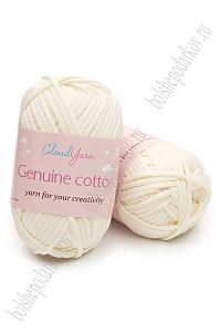 Пряжа "Genuine cotton" 50 гр (10 шт) SF-7844, айвори