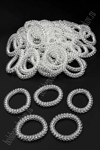 Резинки-пружинки для волос 5,5 см (100 шт) SF-7808, прозрачный №1