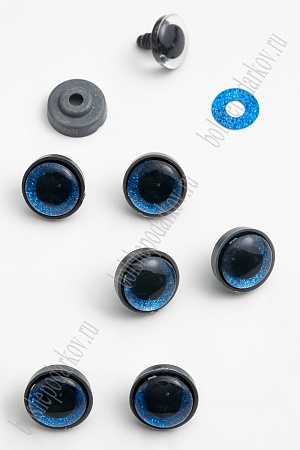 Фурнитура &quot;Глазки для игрушек&quot; 18 мм, с заглушками (20 шт) SF-6095, синий №1