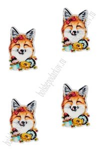 Кабошон-вырубка &quot;Лисичка&quot; 2,8*3,5 см (10 шт) SF-5915, №2