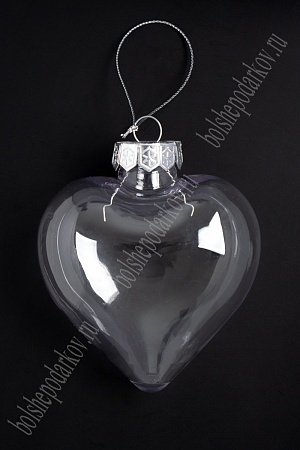 Пластиковая основа для декора 10 см &quot;Новогодний шар, сердце&quot; SF-3385