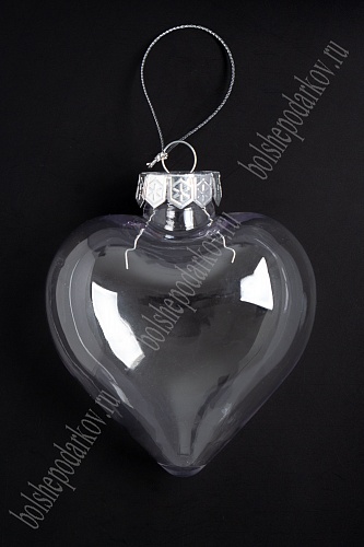 Пластиковая основа для декора 10 см &amp;quot;Новогодний шар, сердце&amp;quot; SF-3385