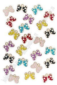 Подвеска металл &quot;Бантик&quot; (24 шт) SF-7343, ассорти