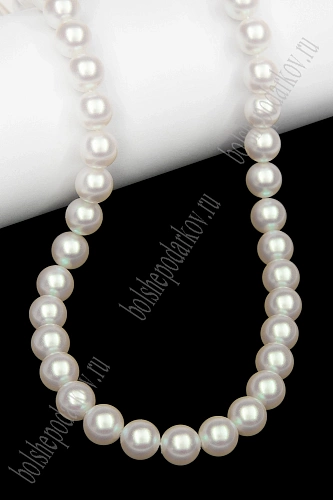 Бусины круглые на леске 8 мм (SF-8075) жемчуг белый