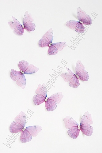 Бабочки шифоновые маленькие 3 см (10 шт) SF-4484, №30