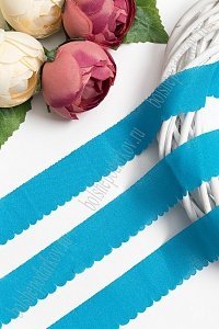 Лента шифоновая 3 см*1,4 м (5 шт) SF-5848, бирюзовый №38