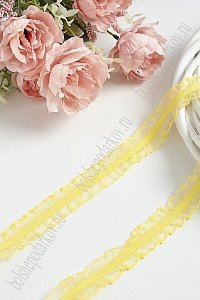 Тесьма с резинкой 2,5 см*10 ярд (SF-371-8) лимонный