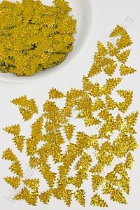 Пайетки &quot;Елочки&quot; 2,2*1,6 см/500 гр (SF-1139) золото №А20