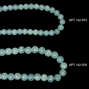 Бусины круглые на леске 8 мм (SF-8081) кварц имитация голубой