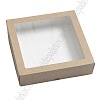 Коробка крафтовая с окошком 20*20*4 см TABOX PRO 1500 (25 шт)