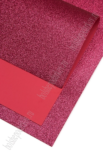 Фоамиран глиттерный 2 мм, 40*60 см Premium (10 листов) SF-3010, алый №001А