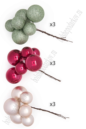 Набор шаров на проволоке (54шт) SF-8007, микс №6