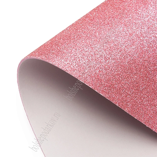 Фоамиран глиттерный самоклеющ. А4 (10 листов) SF-1957, розовый №005