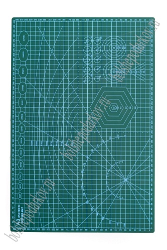 Коврик для рукоделия двухсторонний А3 (SF-6074) зеленый УЦЕНКА