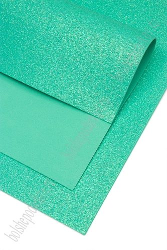 Фоамиран глиттерный А4, перламутровый 2 мм Premium (10 листов) SF-1956, тиффани №3018