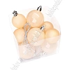 Набор новогодних шаров микс (12 шт) SF-8001, персиковый №2