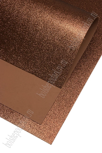 Фоамиран глиттерный 2 мм, 40*60 см Premium (10 листов) SF-3010, коричневый
