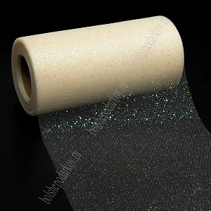 Фатин с блестками 15 см*25 ярд (SF-604) бежевый №7