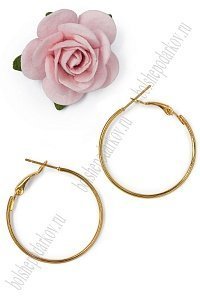 Основа для сережек колец 30*30 мм (20 шт) SF-7688, золото