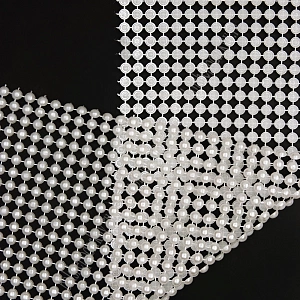 Тесьма-обманка полужемчуг 18 рядов (10 ярд) SF-1412, белый