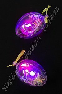 Пасхальный декор "Яйца светящиеся" 4*6 см (2 шт) SF-5047