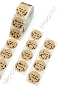 Наклейки в рулоне "Handmade with love" 2,5 см (500 шт) SF-7839, №19
