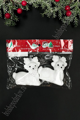 Новогодние украшения &amp;quot;Олени&amp;quot; 7*7 см (2 шт) SF-7550