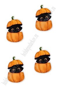 Кабошон-вырубка &quot;Хэллоуин&quot; 3,3*3,3 см (10 шт) SF-6034, №2