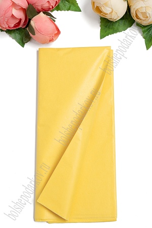 Бумага тишью 50*66 см (10 листов) SF-914, желтый №108