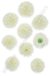 Головки цветов "Хризантема" 7 см (10 шт) SF-7874, белый