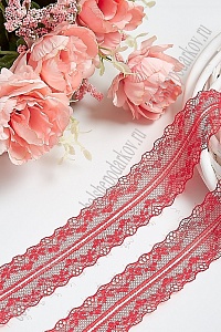 Кружево 4 см*300 ярд (SF-1440) красный №30