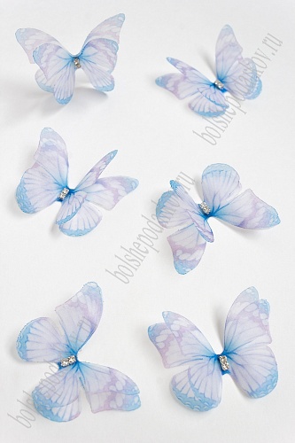 Бабочки шифоновые средние 4,5 см (10 шт) SF-4483, №8