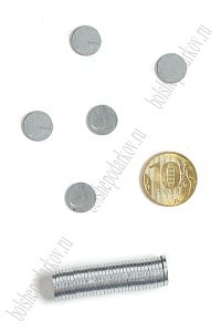 Магниты неодимовые 12*1,5 мм (50 шт) N99-6