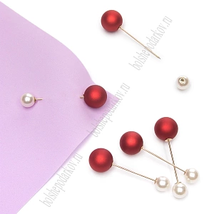 Брошь-игла 5,8 см (10 шт) SF-8105, красный