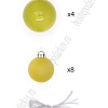 Набор новогодних шаров микс (12 шт) SF-8001, фисташковый №5