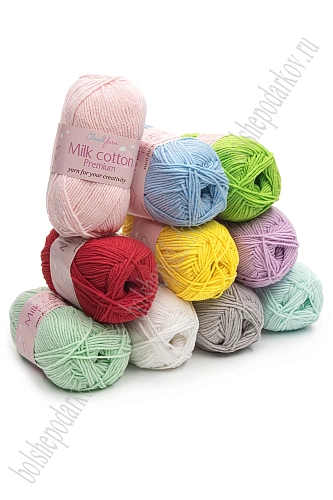 Пряжа &amp;quot;Milk cotton Premium&amp;quot; 50 гр (10 шт) SF-7847, микс