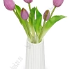 Веточка декоративная 33 см, 31 см &amp;quot;Тюльпан&amp;quot; (5 шт) SF-8137, сиреневый