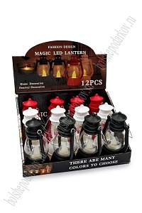 Набор фонариков светодиодных на батарейках 12 см (12 шт) SF-7553, №3 (теплый свет)