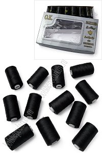 Набор ниток (12 шт) SF-7768, черный