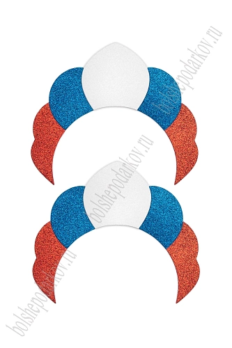 Лазерная вырубка из фетра и фоамирана &amp;quot;Кокошник&amp;quot; (2 шт) №18, несклеенная