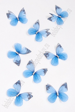 Бабочки шифоновые маленькие 3 см (10 шт) SF-4484, №21