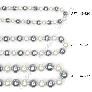 Бусины круглые на нитке 6 мм (SF-8068) жемчуг микс №1