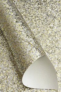 Кожзам с крупными блестками А4 (5 листов) SF-3933, золото/серебро №26