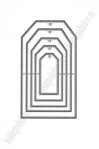 Форма для вырубки &quot;Бирки&quot; 6,5*11,5 см (SF-7793) №101
