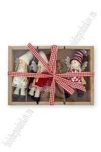 Новогодние украшения в коробочке 11,5 см "Куколки" (3 шт) SF-7795, №4